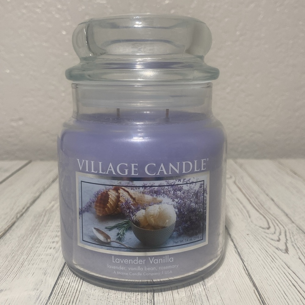 Lavender Vanilla Bean Village Candle.